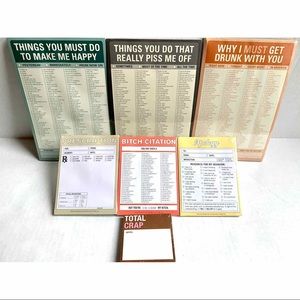 KNOCK KNOCK CLEVER NOTE PAD COLLECTION OF 7